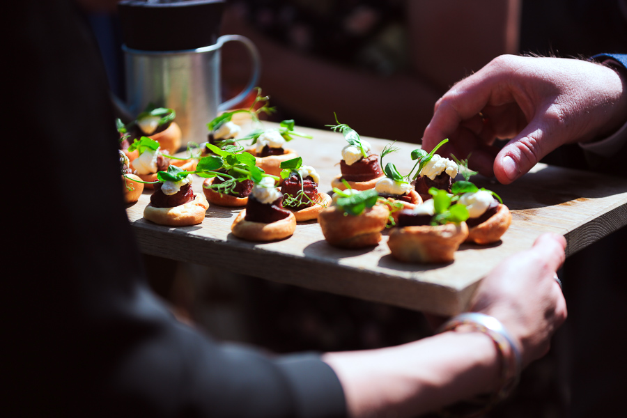 wedding canapes Italian Villa Poole